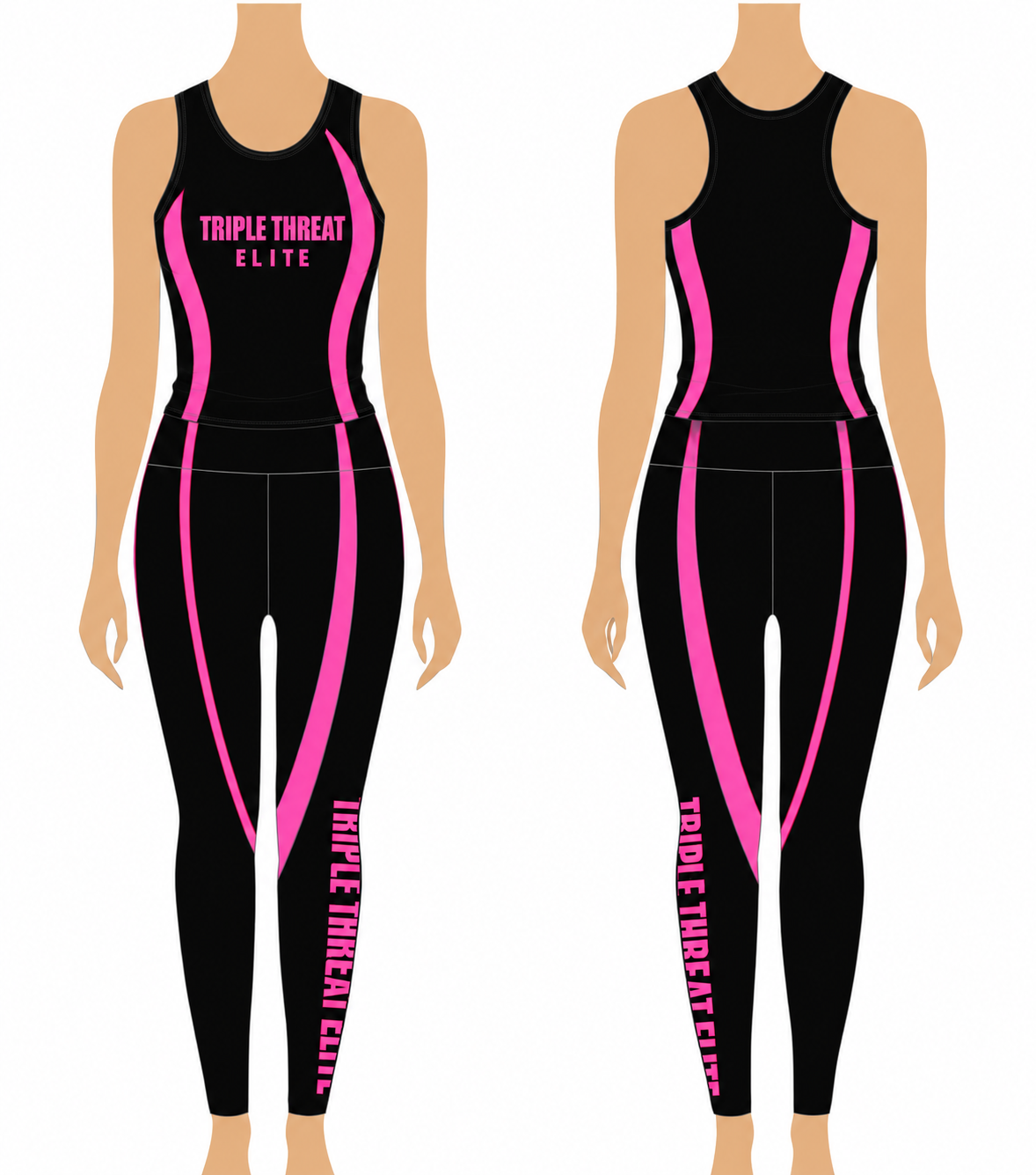 2 pc Set Black Uniform
